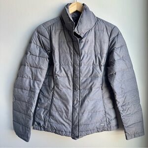 Prana down packable puffer small gray lavender